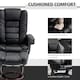 image 5 of HOMCOM Swivel Manual Recliner and Footrest Set PU Leather Lounge Chair Black