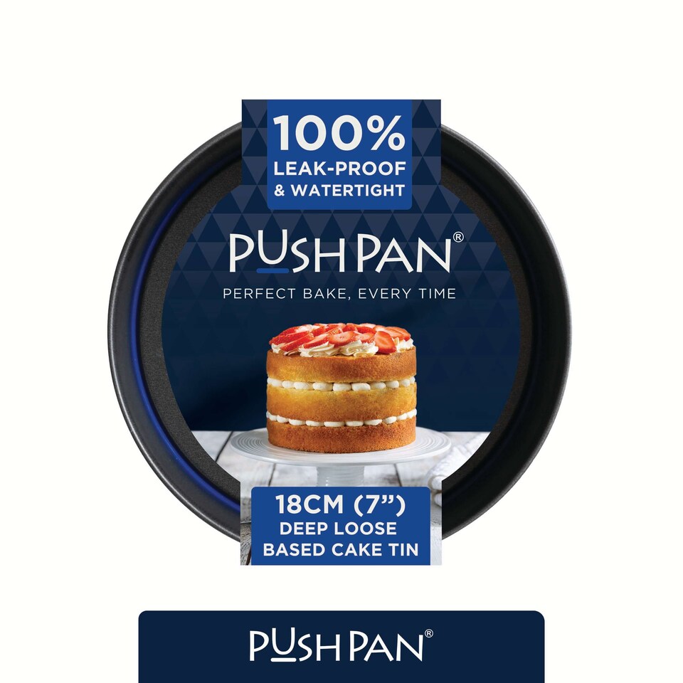 image 1 of PushPan 7 Inch Deep Cake Tin Grey/Pewter