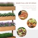 image 4 of Outsunny Raised Garden Bed Wooden Plant Stand Orange