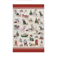 Ulster Weavers Merry Mutts Tea Towel - Cotton Red