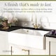 image 4 of Balterley Fireclay Double Bowl Stepped Weir Butler Kitchen Sink - with Overflow | White | White | 1