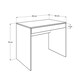 image 3 of Adore Matt White Laptop Study Desk with Full Width Drawer White
