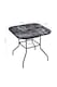 image 5 of Living and Home Tempered Glass Square Marble Outdoor Coffee Table, 80cm | Black