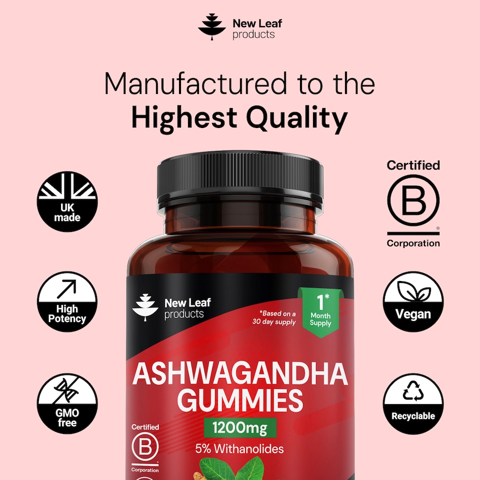 image 1 of Ashwagandha Gummies 1200mg - High Strength 5% Withanolides