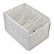 image 2 of Living and Home Plastic Stackable Clothes Storage Basket Organizer | White
