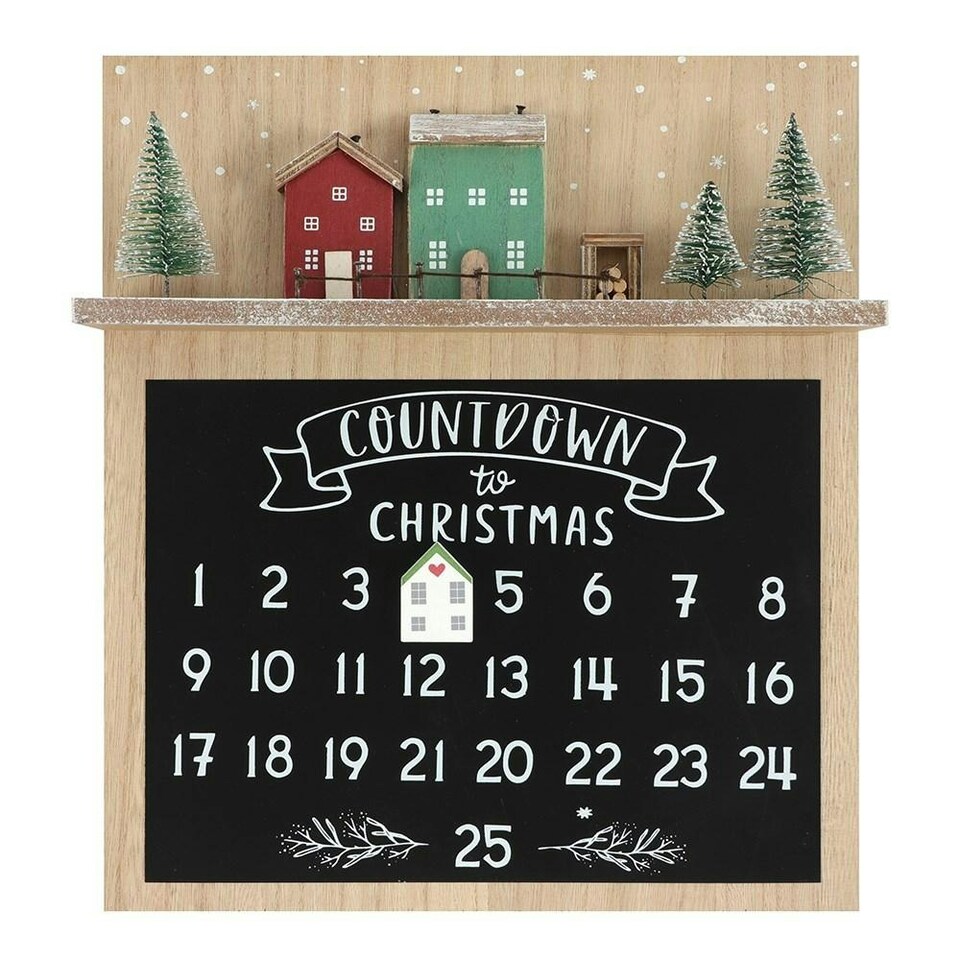 Something Different MDF Christmas Advent Calendar - Multicoloured - One Size
