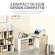 image 4 of HOMCOM L-Shaped Corner Computer Desk Study Table w/ Storage Shelf Drawer Office