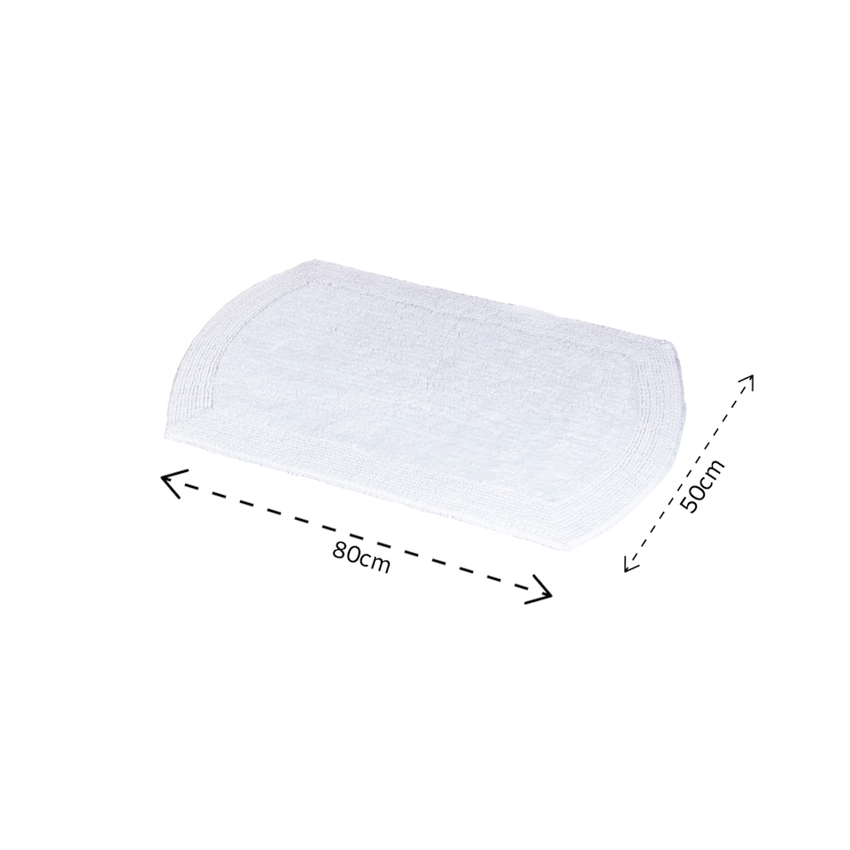 image 1 of Showerdrape Ultra 100% Cotton Charcoal Reversible Bath Mat 800 x 500mm | Multi | 1