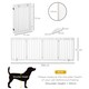 image 4 of PawHut Pet Gate Foldable Fence Freestanding Dog Barrier w/ Support Feet White