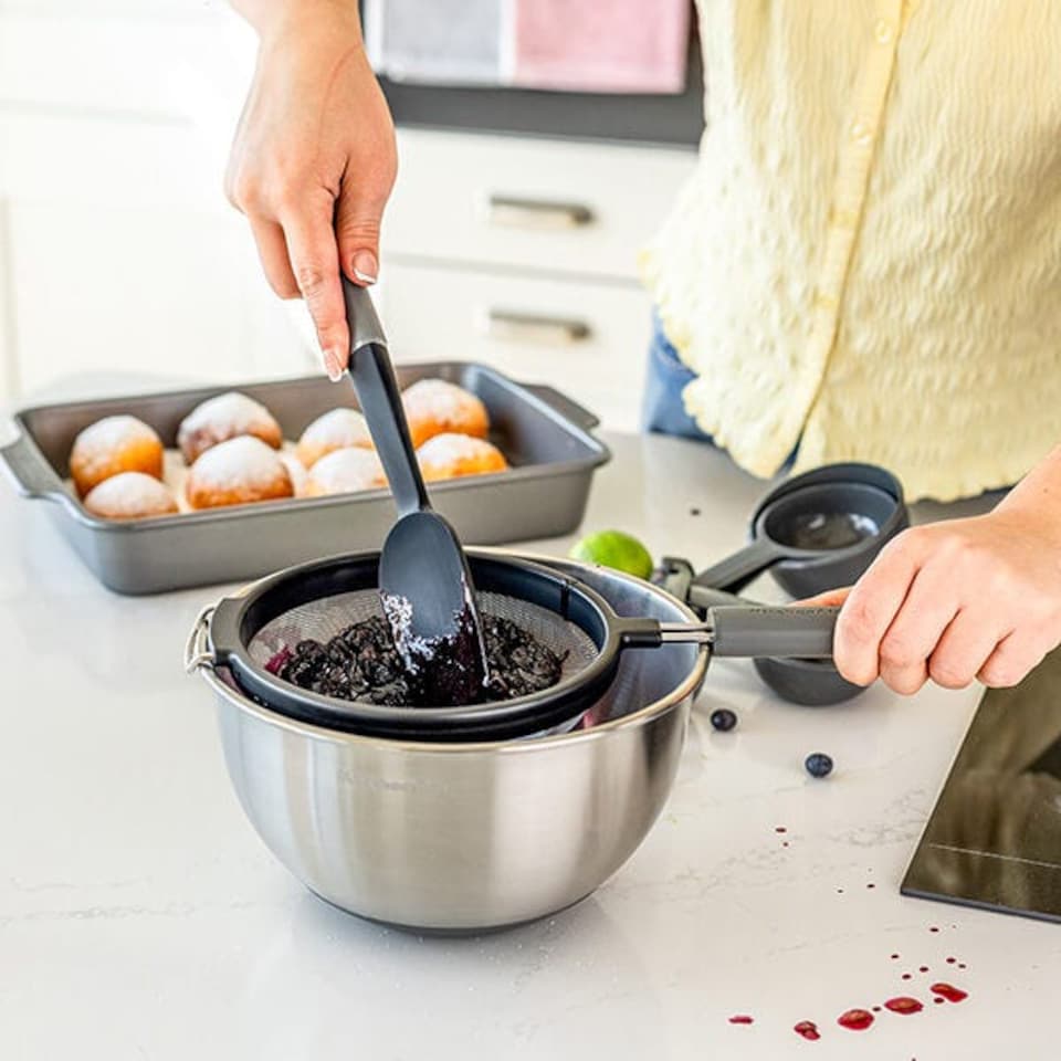 image 1 of KitchenAid Classic Mesh Sieve Charcoal Grey