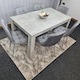 image 3 of Modern Stone Grey Effect Dining Table Set With 6 Velvet Chairs Dining Room Furniture Set | Grey | One Size | 7