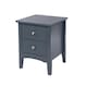 image 1 of Como 2 Drawer Petite Bedside Cabinet - Compact Shaker-Style Bedroom Storage | Blue | Blue | One Size | 1