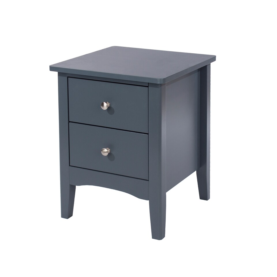 image 1 of Como 2 Drawer Petite Bedside Cabinet - Compact Shaker-Style Bedroom Storage | Blue | Blue | One Size | 1