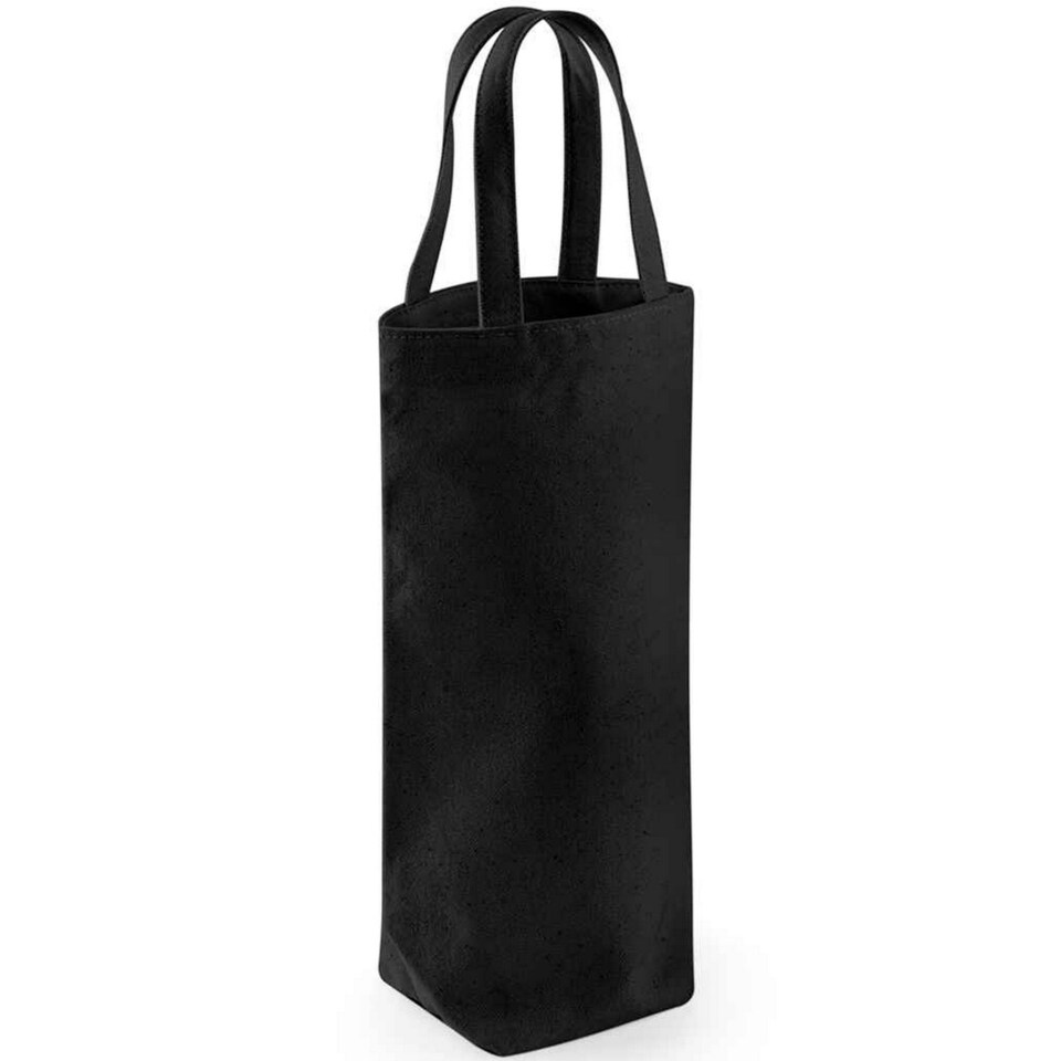 image 1 of Westford Mill Fairtrade Bottle Bag - Black - One Size