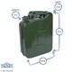 image 2 of Pro User Steel Jerry Can - 20L - Green