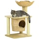 image 1 of PawHut Cat Tree with Scratching Posts, Cat House, Bed, Washable Cushions