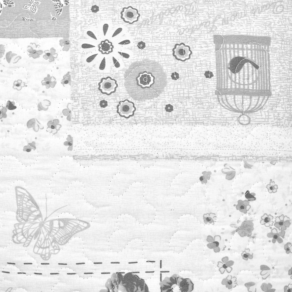 image 1 of Velosso Maya Cotton Blend Quilted Bedspread Set Grey | Grey | King