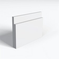 Pack of 20 (Total 20 Units) - Moisture Resistant MDF Primed 1 Step Skirting Board & Rebate - 18mm (T) x 69mm (H) x 4200mm (L)