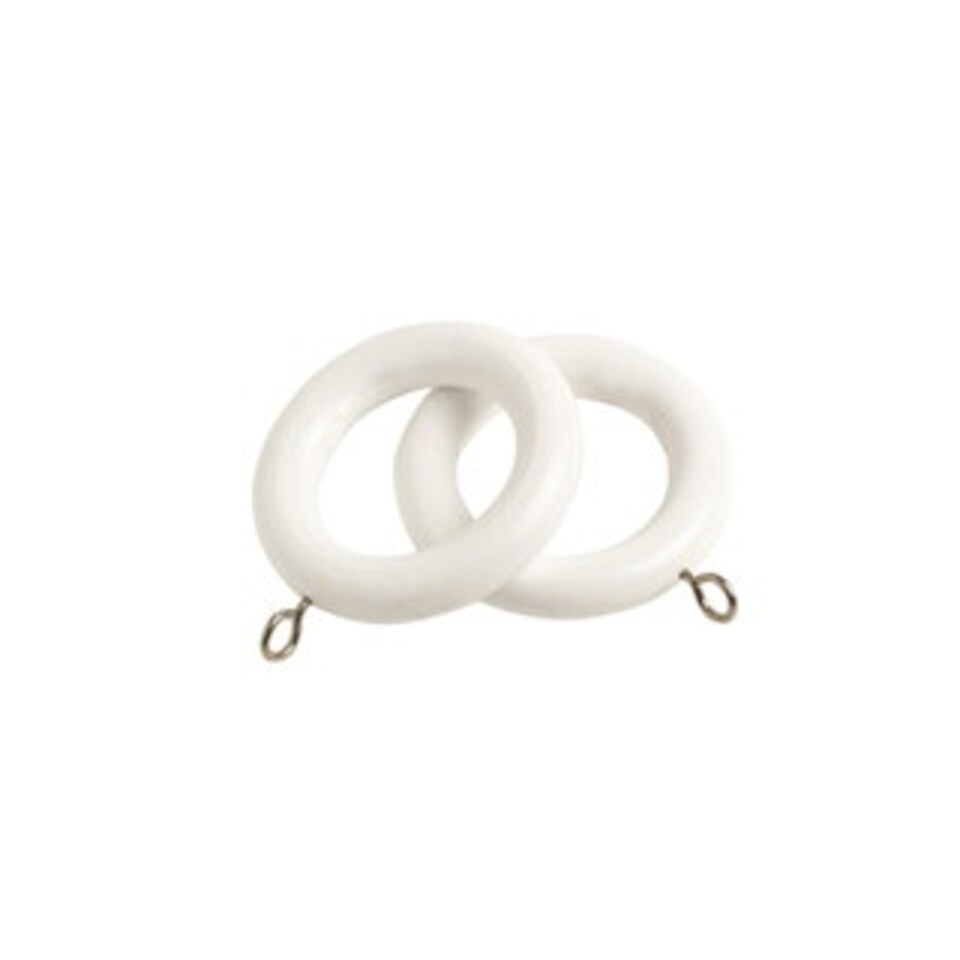 image 1 of 28mm Wooden White Curtain Pole Set 230cm