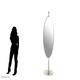 image 5 of Interiors By Premier Stylish Design Oval Mirror, Mid Century Hallway Mirror, Elegant Modern Mirror, Reflective Surface Mirror Silver