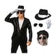 image 1 of King of Pop Costume 5 Pcs - Black and White | Multi | L