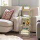 image 5 of Glass 4 Tier Side End Table Gold Gold