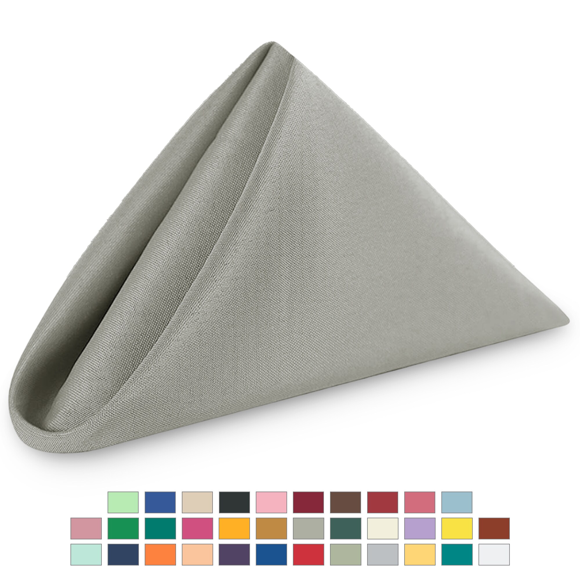 Neel Blue 20 Inch Polyester Table Napkins, Reusable, Wrinkle-Resistant - 50x50cm in Grey | Size: 50x50 cm