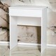 image 7 of Dressing Vanity Table Mirror Make Up Storage Pink Compartments Drawers Bedroom | White | Louise