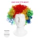 image 5 of Multi-Coloured Rainbow Curly Wig | Multi | 6