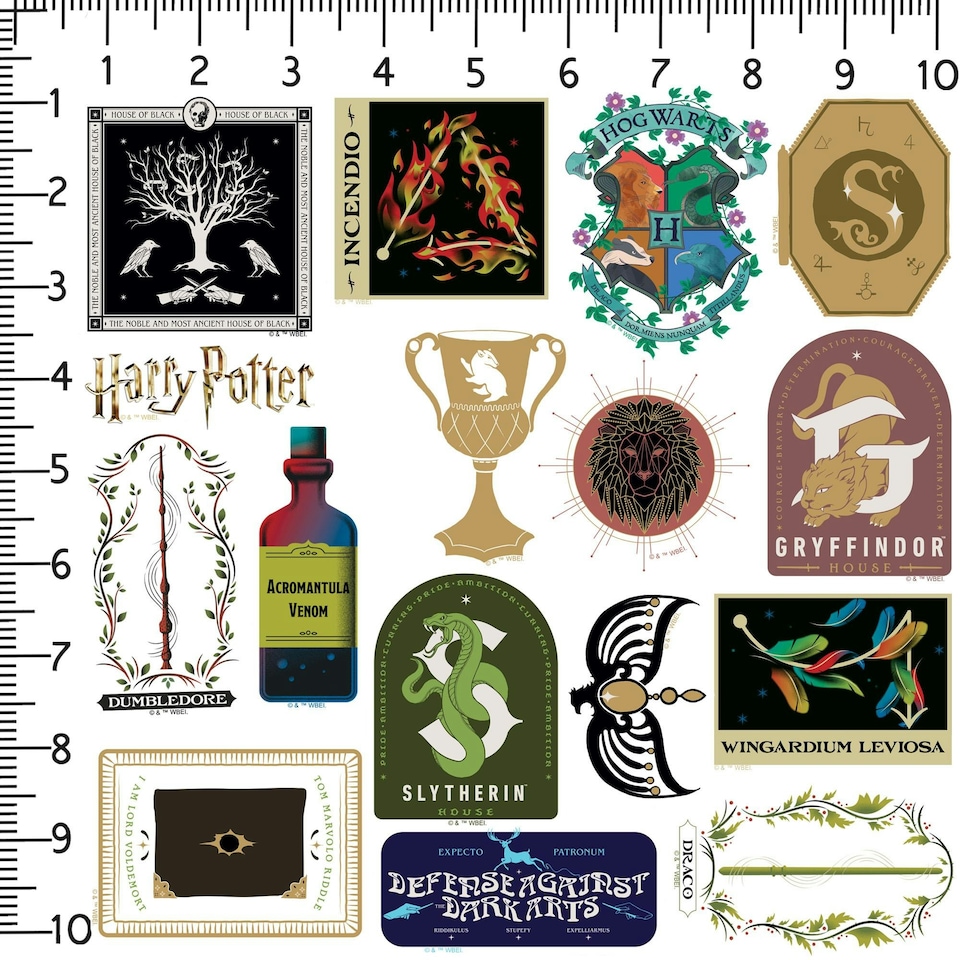 image 1 of Harry Potter Dark Arts Stickers (Pack of 100) - Multicoloured - One Size