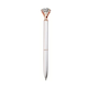 image 1 of White and Rose Gold Diamond Topper Luxury Metallic Pen