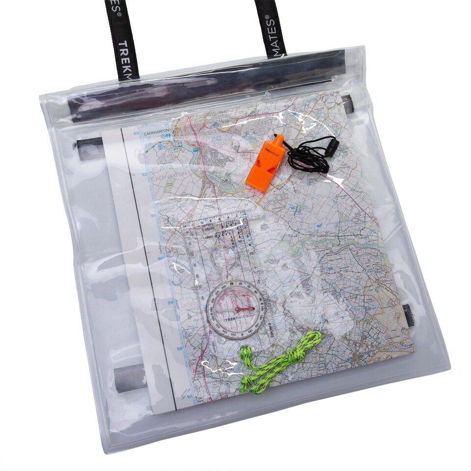image 1 of Dry Map Case Set Waterproof Hiking Walking Navigation Outdoor Kit | White | White | 1