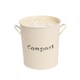 image 1 of Harbour Housewares Vintage Metal Kitchen Compost Bin - Cream | Cream | Beige