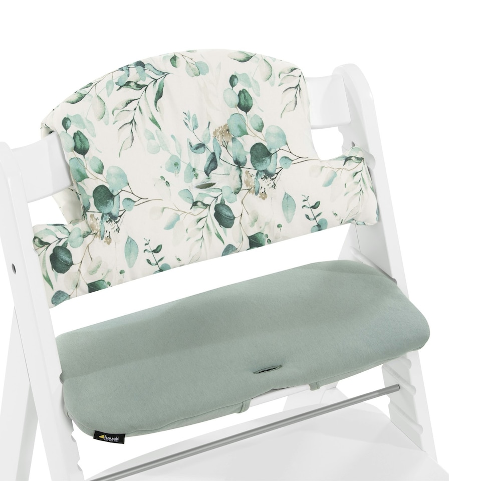 image 1 of Hauck Alpha Highchairpad Select - Jersey Leaves Mint