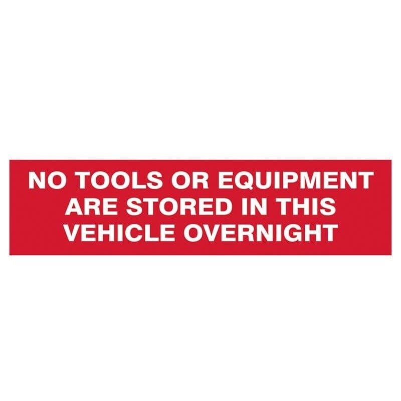Scan No Tools Stored In Vehicle Overnight - 2 Signs 300 X 200mm - Multi Colour - 200 x 300mm