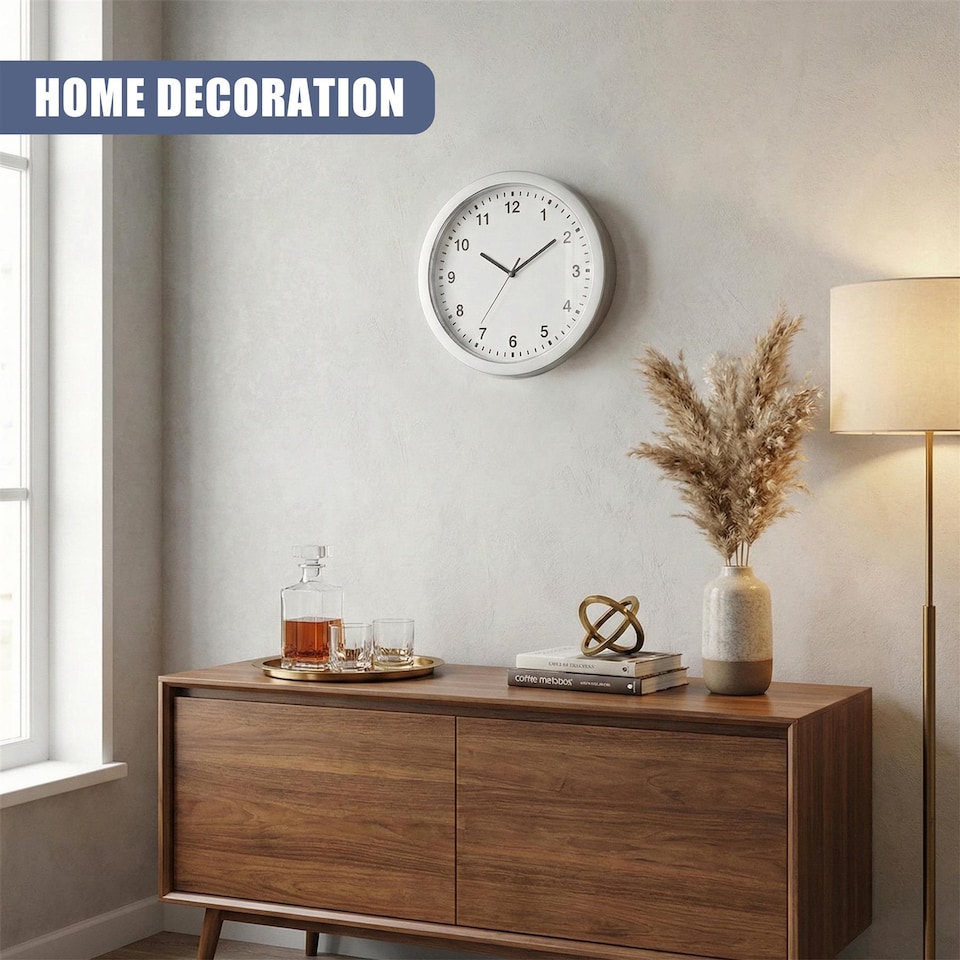 DL Wall Clock Hidden Safe Box – 10-Inch Diversion Safe With Secret Compartment & 3-Level Storage Shelf For Valuables