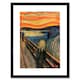 image 1 of Edvard Munch Scream Painting Horror Home Decor 12x16" Framed Wall Art Print