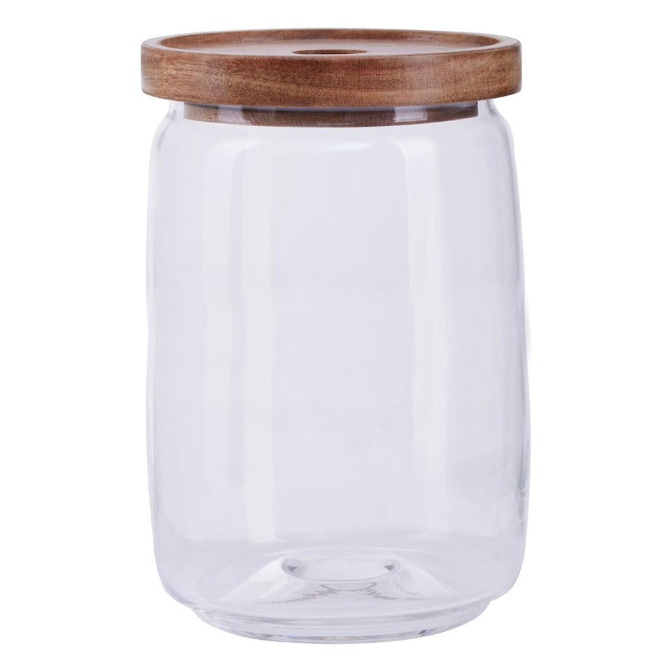 image 1 of Interiors By Premier Stylish Multipurpose 1260ml Storage Jar, Durable Glass Jar With Lid For Counter, Airtight Storage Jars