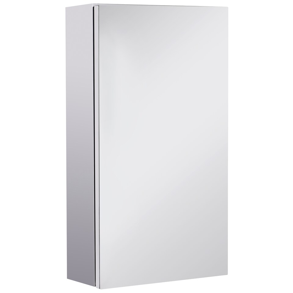 image 1 of HOMCOM Stainless Steel Wall-mounted Bathroom Mirror Storage Cabinet 300mm (W)