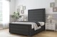 image 2 of Sloomy Ashford Graphite Dumfries Bed Frame With 50" Upholstered Headboard 5' King