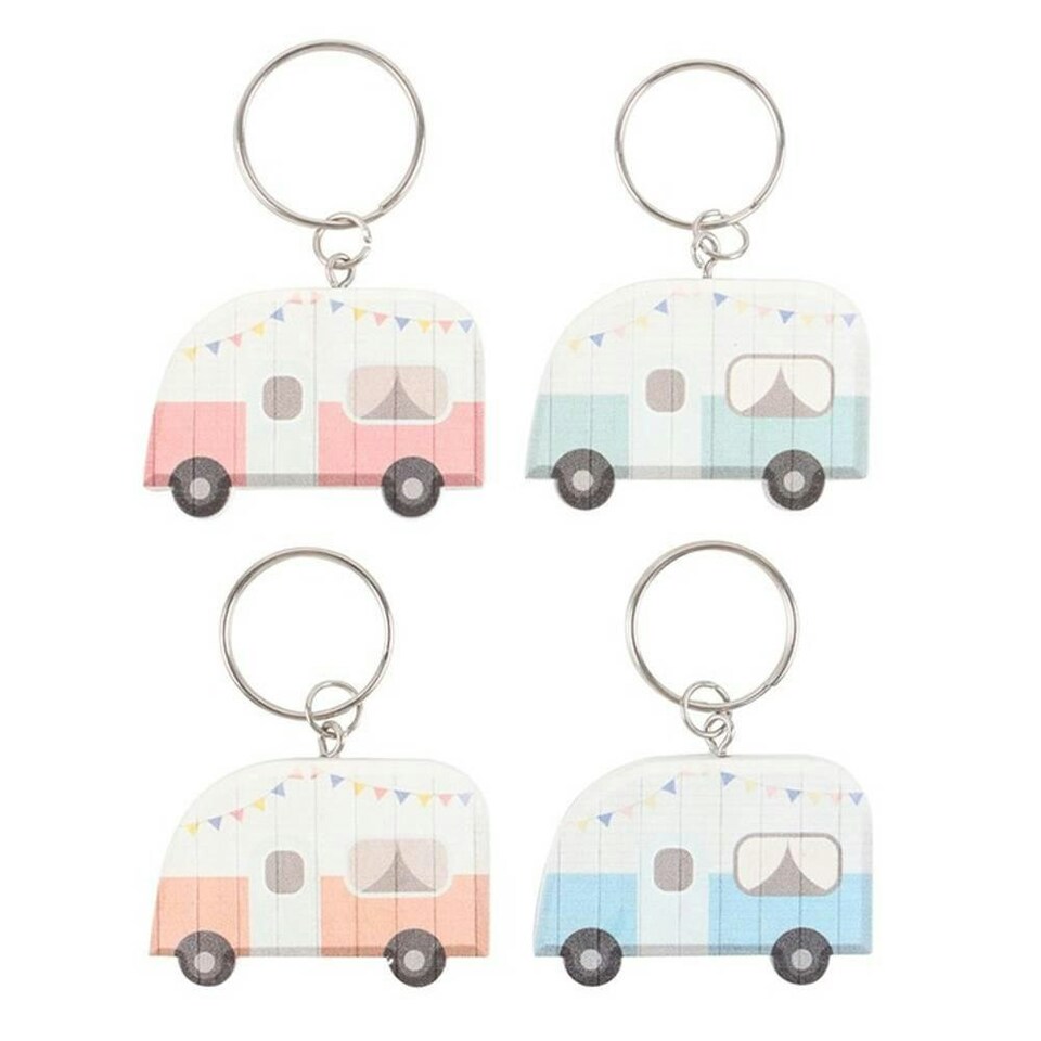 image 1 of Something Different Home from Home Caravan Keyring Set (Pack of 32) - Multicoloured - One Size