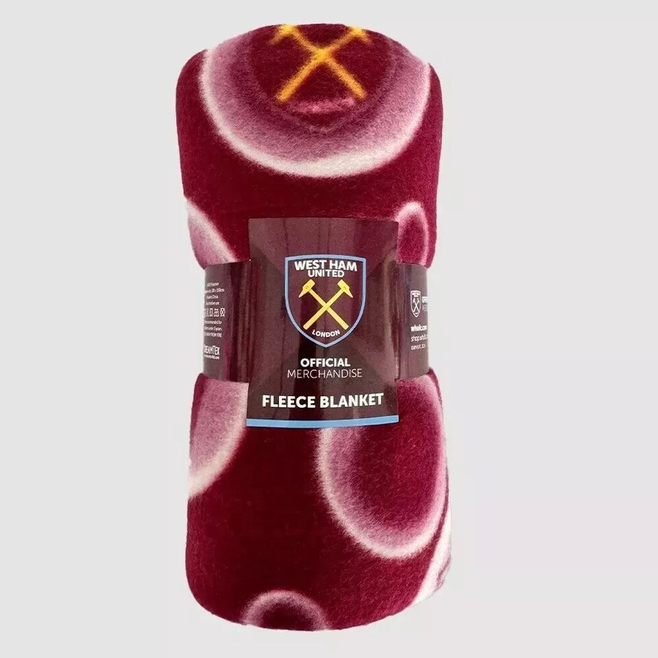 image 1 of West Ham FC Bubbles Fleece Blanket Brown