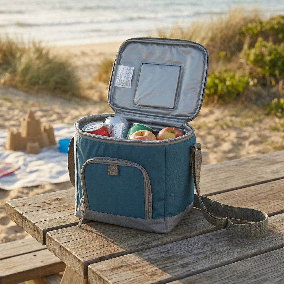 image 1 of Insulated Cooler Bag Leakproof Thermal Food Storage | Blue | Teal Blue | 8L Tote Bag | 1