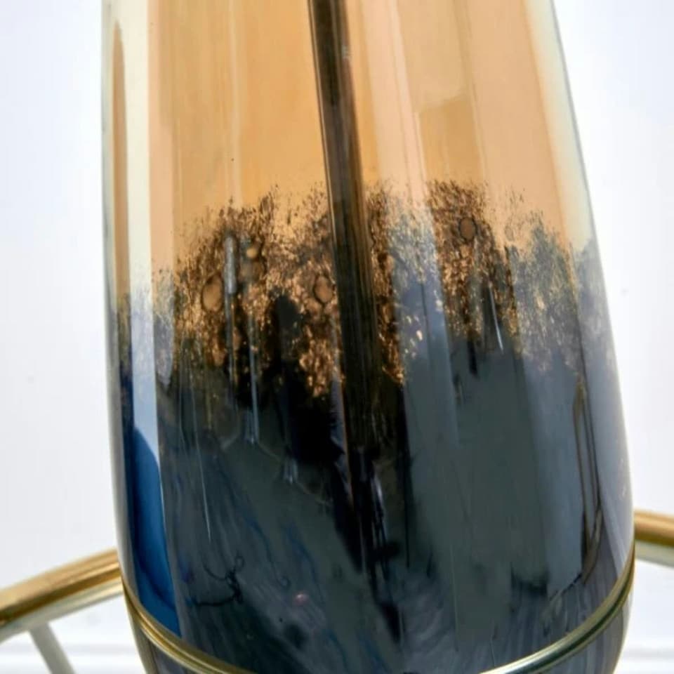 image 1 of Elena Blue Glass Table Lamp Blue