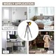 image 7 of HOMCOM Tripod Floor Lamp, Spotlight Reading Lamp w Adjustable Height, Angle, Wood Legs for Living Room, Bedroom, Home, Office, Black and Gold