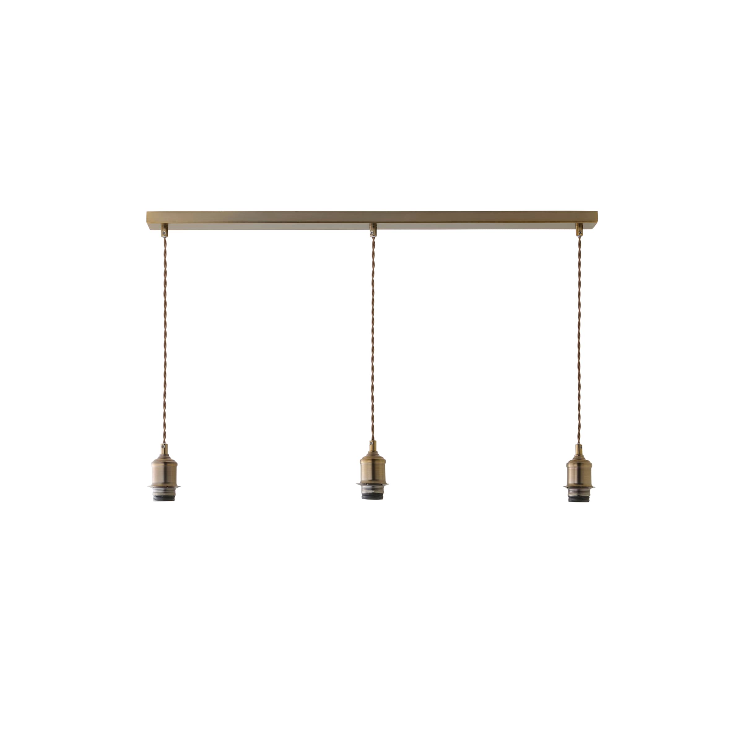 ValueLights Shaw Diner Bar 3 Drop Brass Chrome Gold Black Adjustable Ceiling Light in Bronze