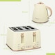 image 3 of HOMCOM 1.7L Kettle and Toaster Set with Defrost Reheat and Crumb Tray Beige