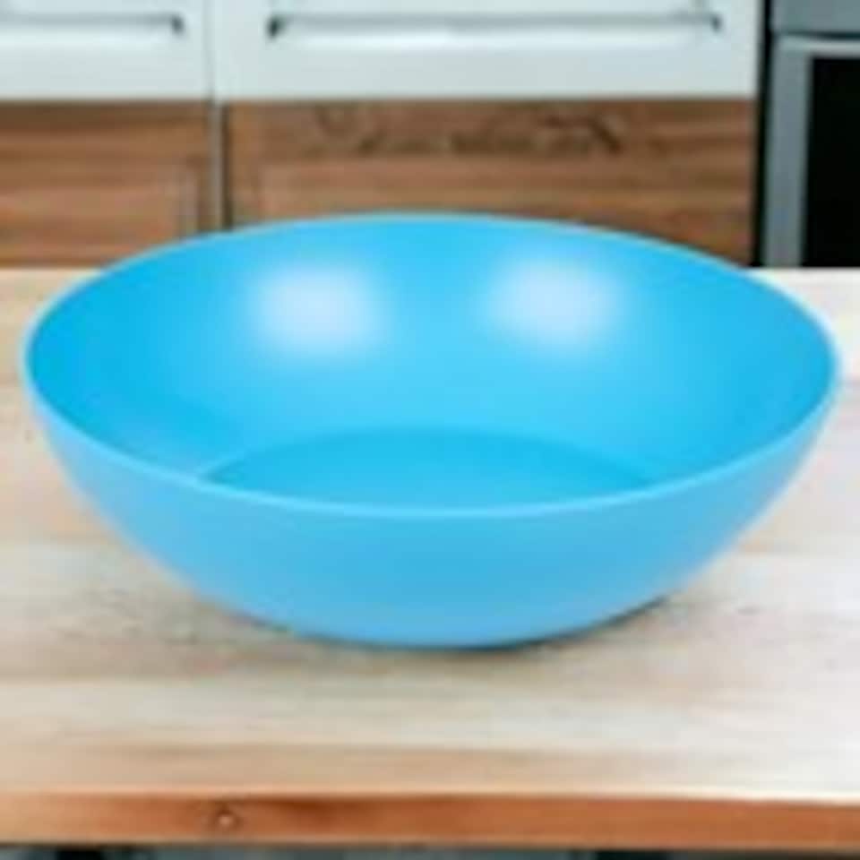 image 1 of 6 Unbreakable Plastic Deep Round Bowls Coloured Reusable Dinner and Picnic Plates | Multi | Multicoloured | 6