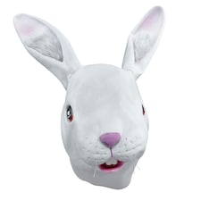 Bristol Novelty Unisex White Rabbit Mask - White - One Size One Size