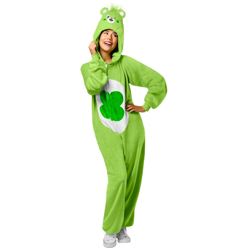 image 1 of Care Bears Unisex Adult Good Luck Bear Costume - Green - L-XL Green | L
